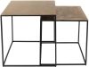 Dutchbone Saffra Bijzettafel Metaal Goud Set van 2 56 x 56 cm online kopen