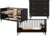 Bopita Babykamer Cloë, 2 delig 70 x 140 cm cabriolet mat zwart online kopen