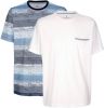 Roger Kent T shirts per 2 Wit Mint Blauw online kopen