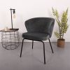 BePureHome Eetkamerstoel 'Admit' Velvet, kleur Staalblauw online kopen