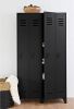 WOOOD Lockerkast 'Stijn' 2 deurs, kleur Zwart online kopen